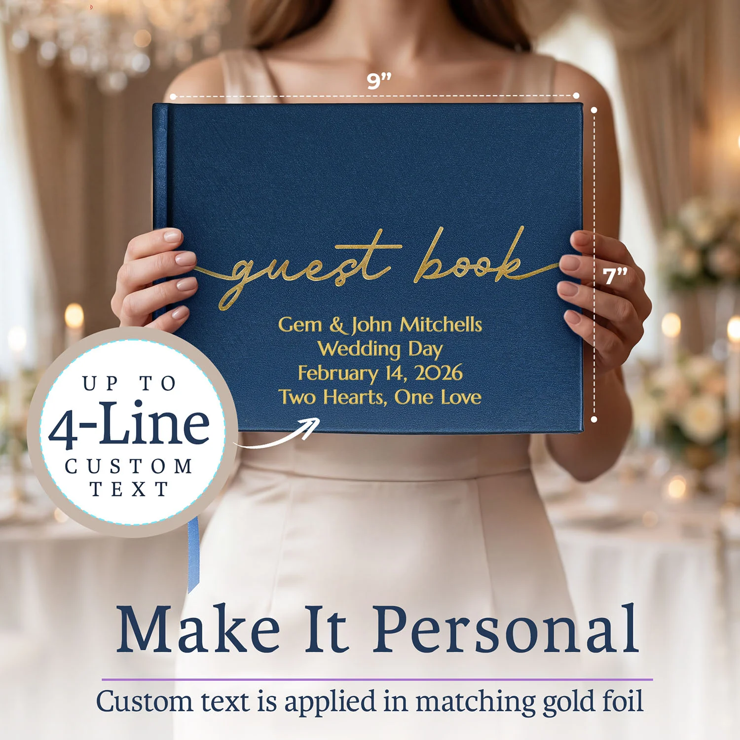 All Occasion Guestbook - Sapphire Blue